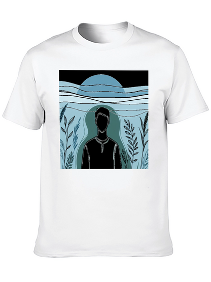 Abstract Man Graphic Black T-Shirt