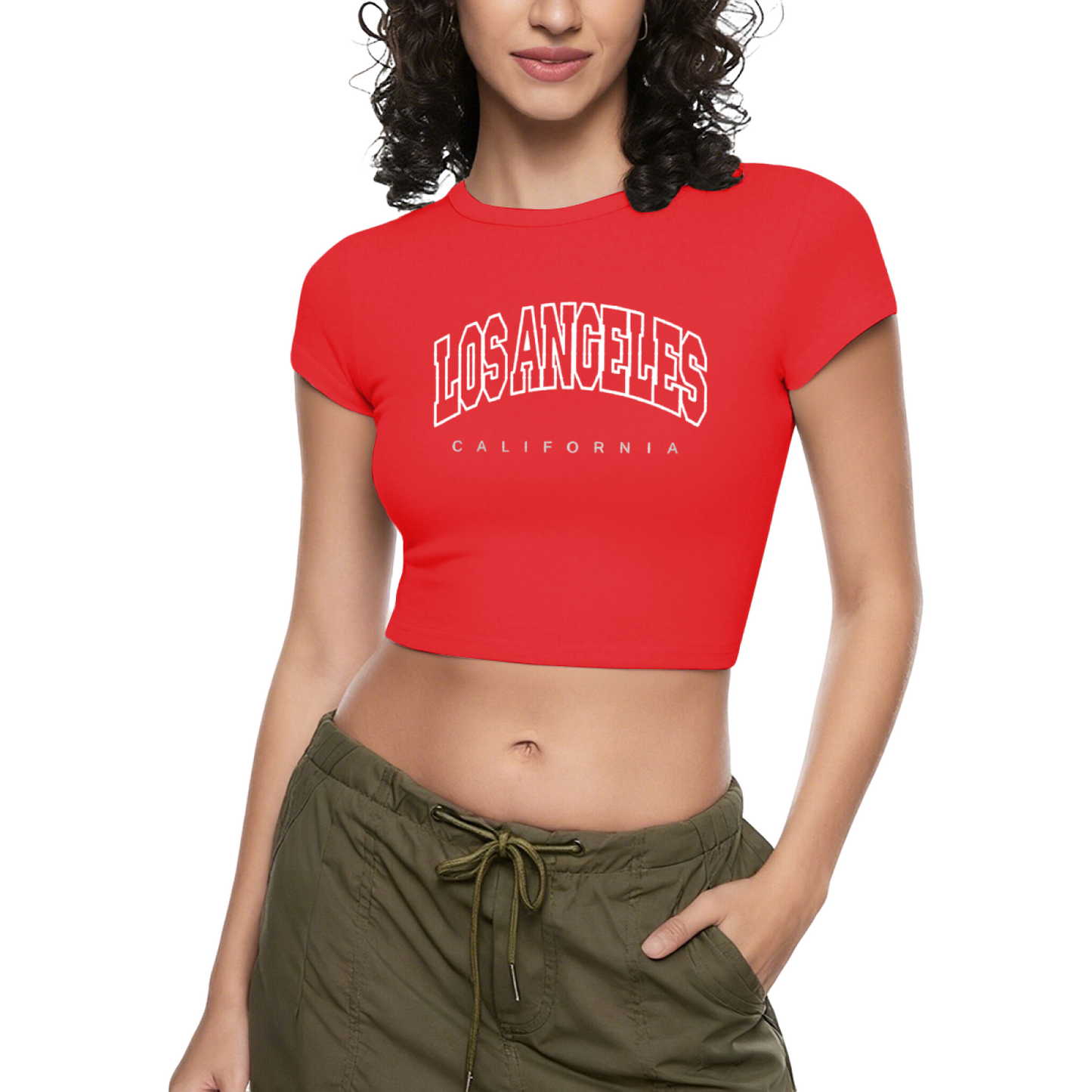 Cute Angel & Devil Bench Grey Aesthetic Graphic Crop Top
