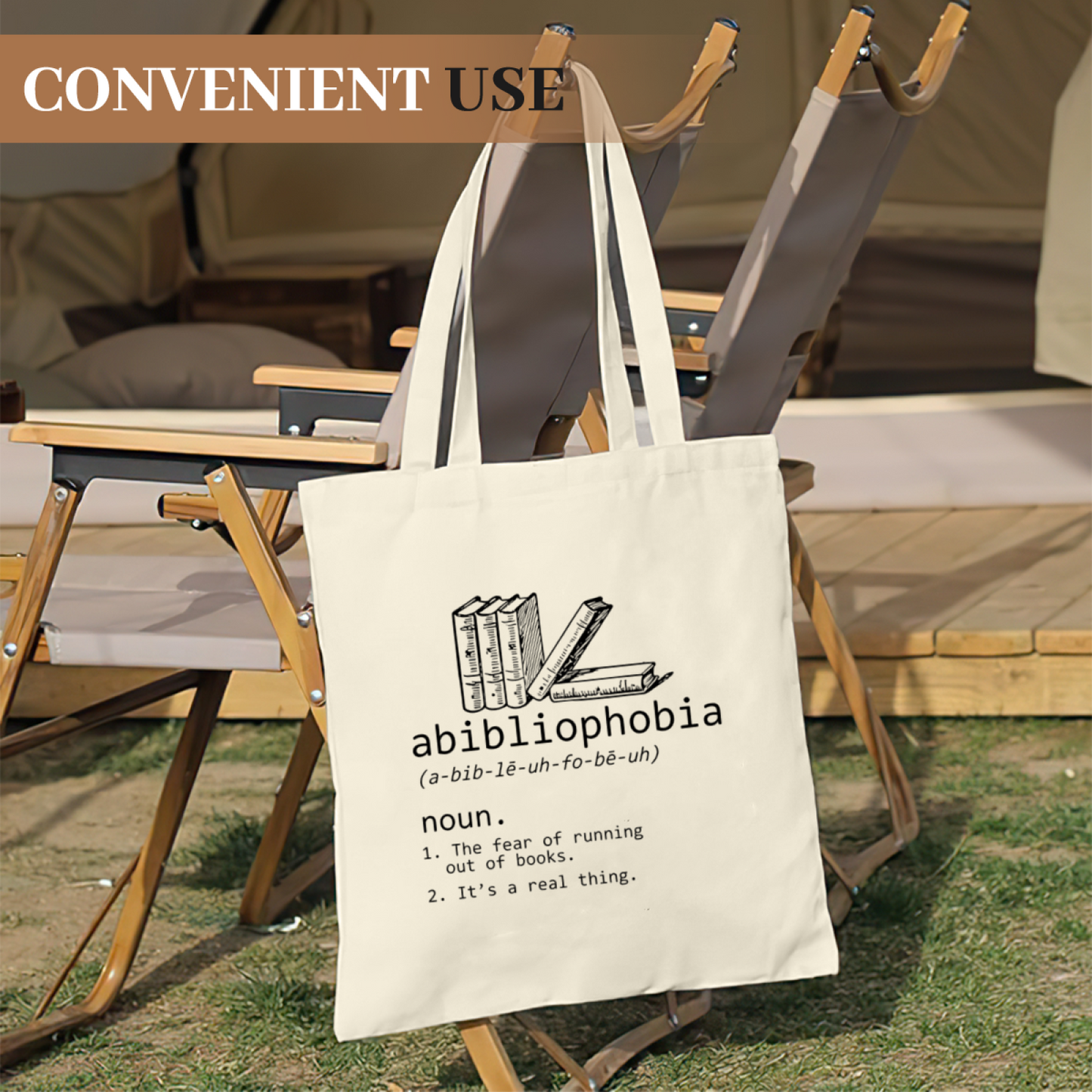 Bibliophile Definition Art Canvas Bag | Unique Book Fan Thickened Student Tote
