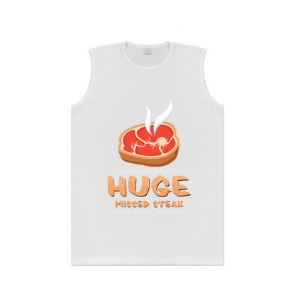 Huge Missed Steak Funny Butcher Graphic Tank Top