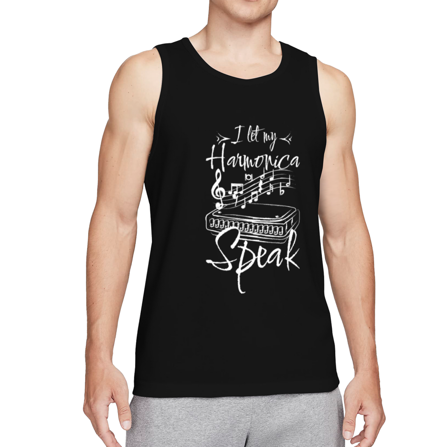 I Let My Harmonica Speak Music Lover Tank Top