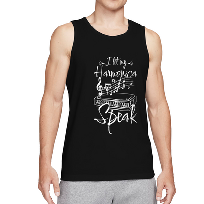 I Let My Harmonica Speak Music Lover Tank Top