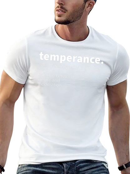 Temperance Definition T-Shirt Balance & Moderation