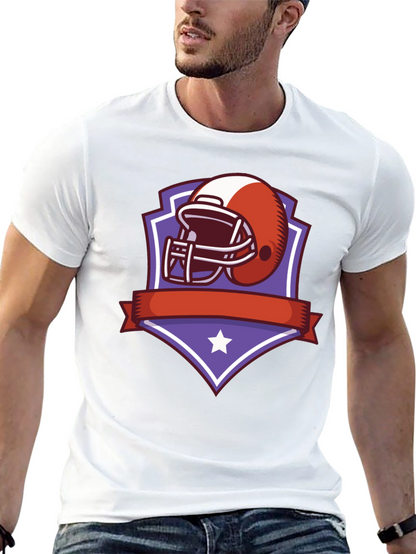 Football Helmet Shield Graphic Tee - Black