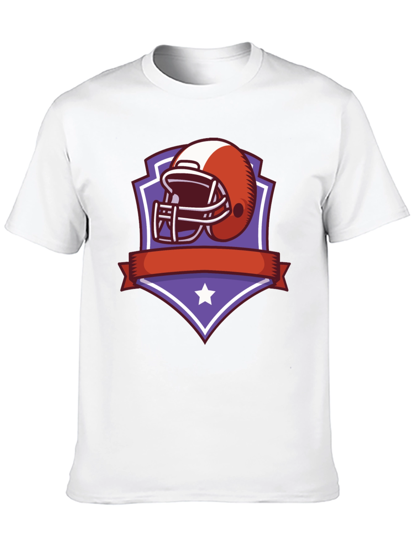Football Helmet Shield Graphic Tee - Black