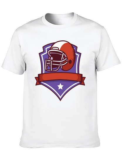 Football Helmet Shield Graphic Tee - Black