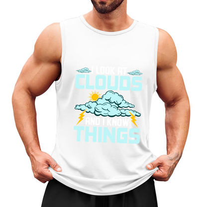 I Look At Clouds And I Know Things Storm Cloud Graphic Tank