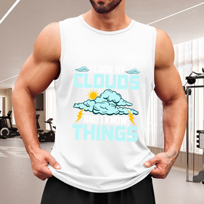 I Look At Clouds And I Know Things Storm Cloud Graphic Tank