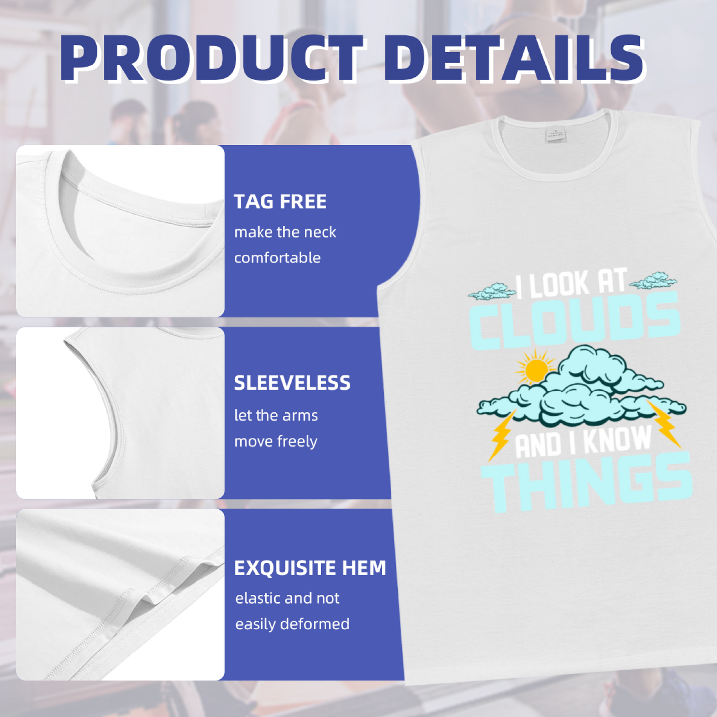 I Look At Clouds And I Know Things Storm Cloud Graphic Tank