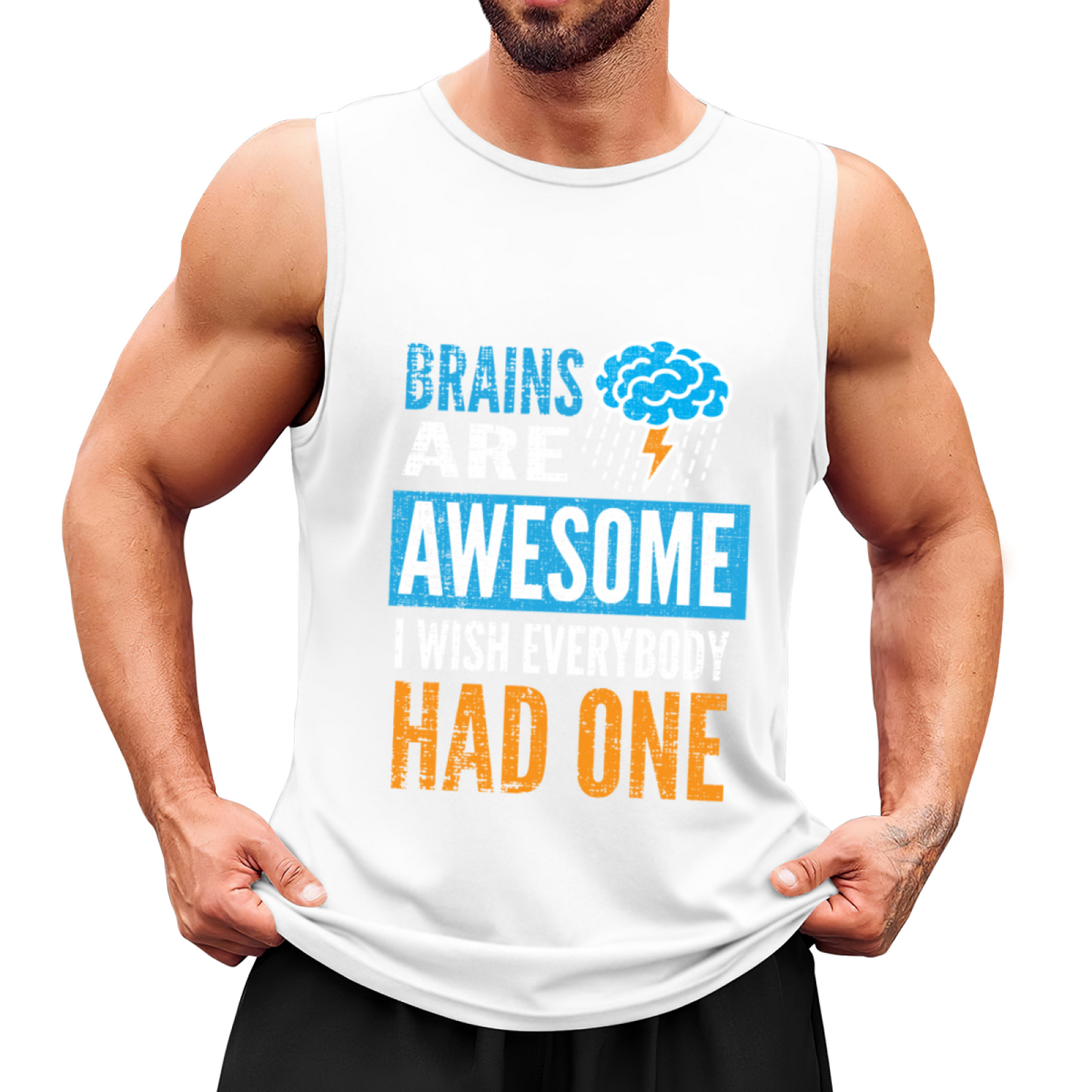 Brains Are Awesome Funny Sarcastic Graphic Sleeveless Top