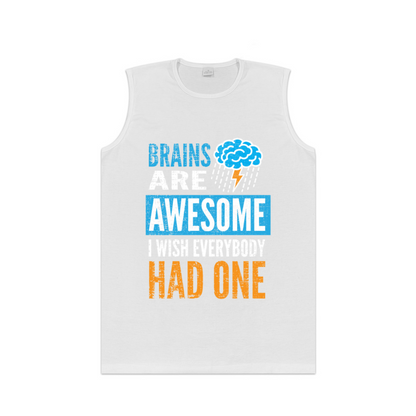 Brains Are Awesome Funny Sarcastic Graphic Sleeveless Top