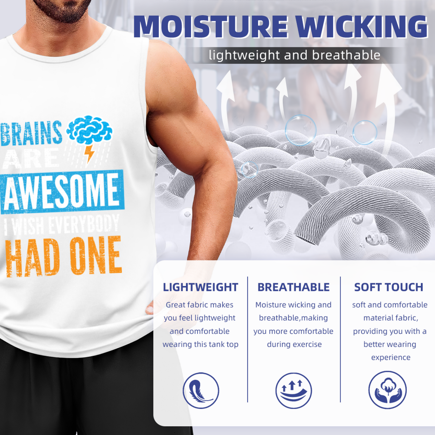 Brains Are Awesome Funny Sarcastic Graphic Sleeveless Top