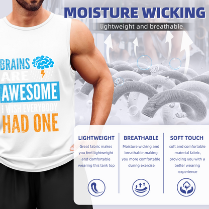 Brains Are Awesome Funny Sarcastic Graphic Sleeveless Top