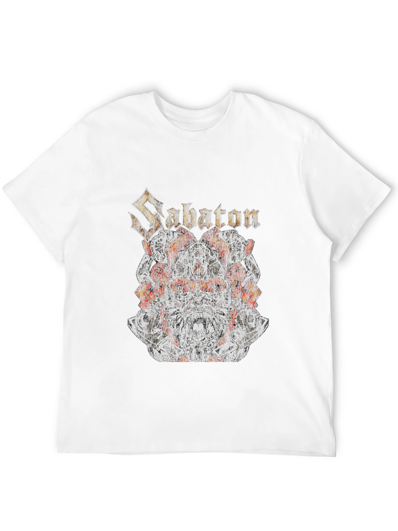 Sabaton Band Graphic Print Black T-Shirt