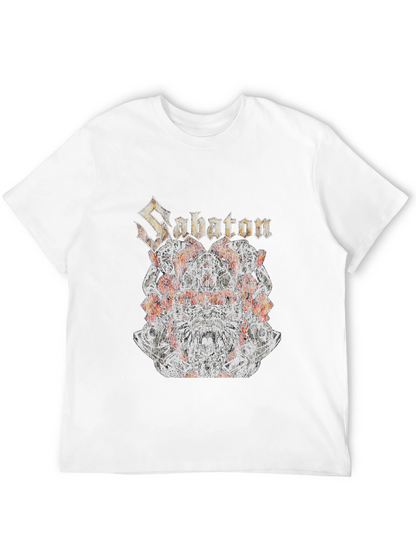 Sabaton Band Graphic Print Black T-Shirt