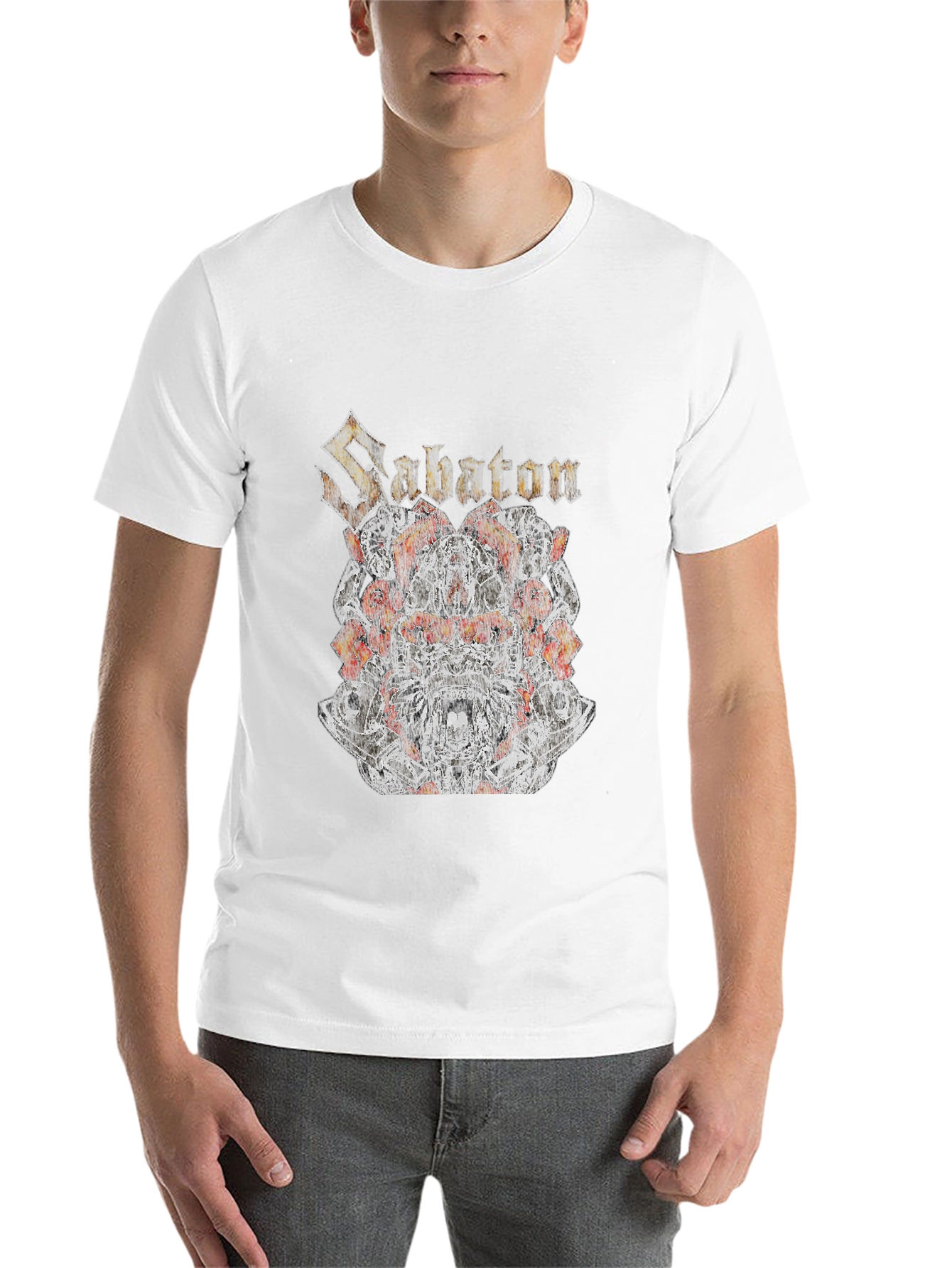 Sabaton Band Graphic Print Black T-Shirt