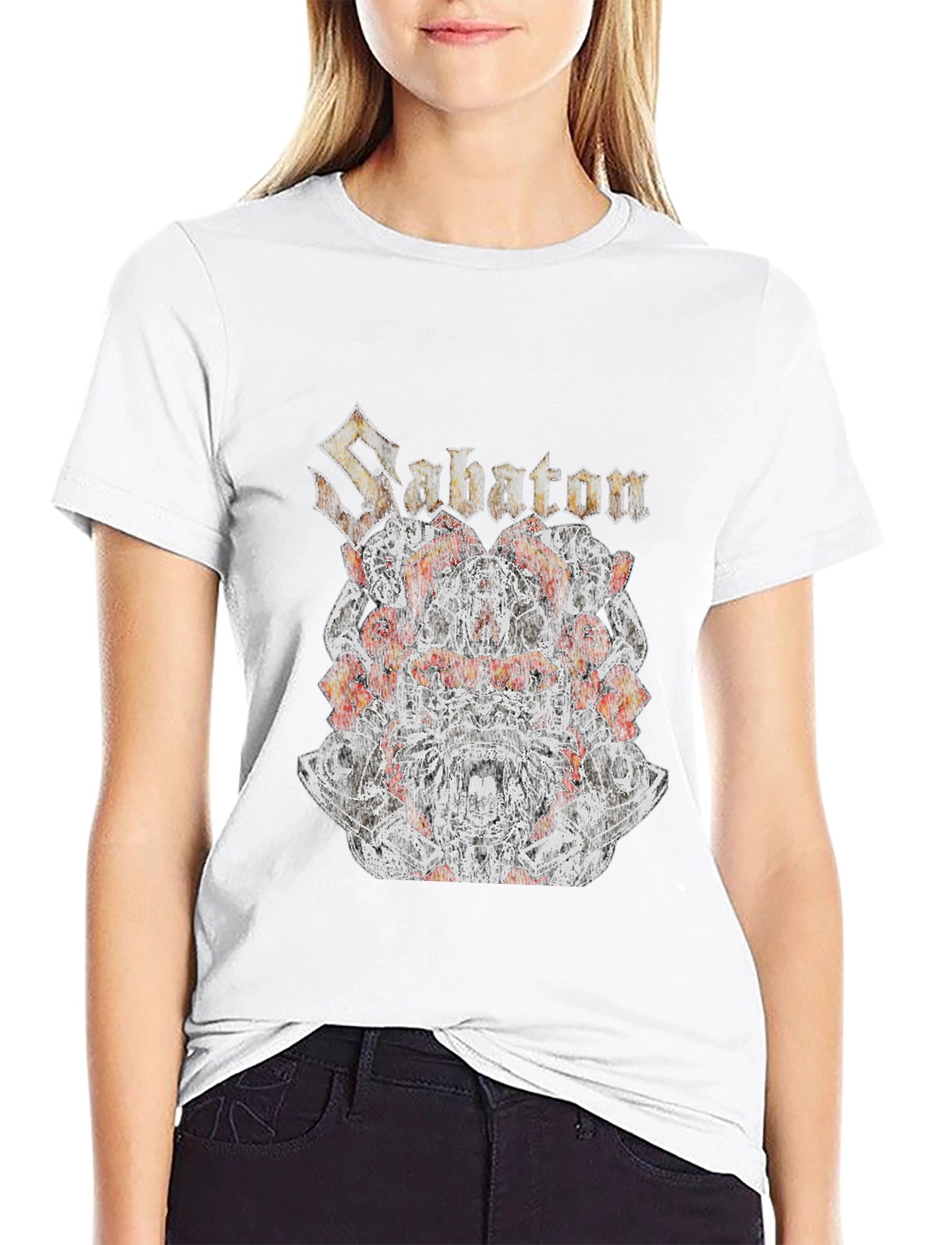 Sabaton Band Graphic Print Black T-Shirt