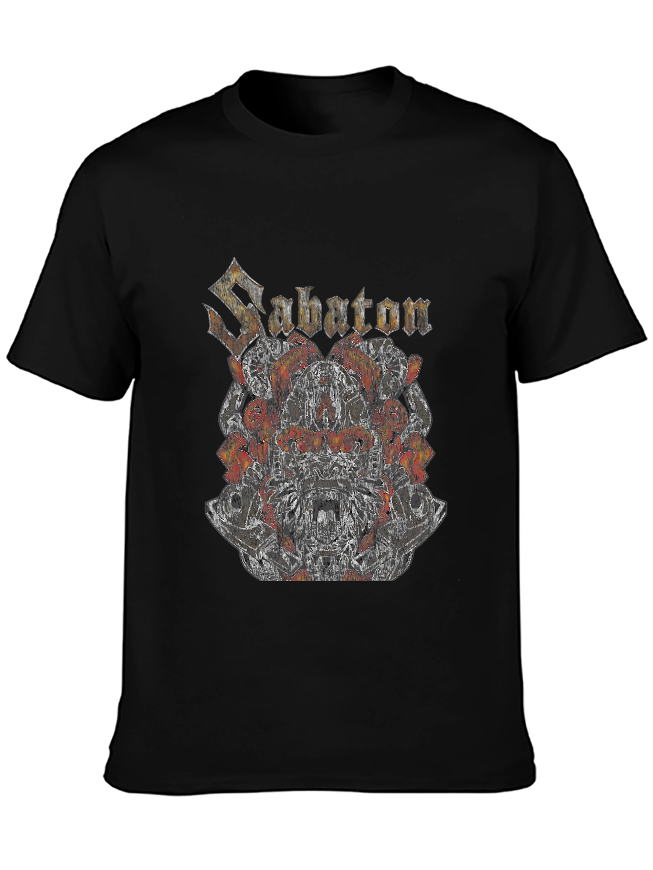 Sabaton Band Graphic Print Black T-Shirt