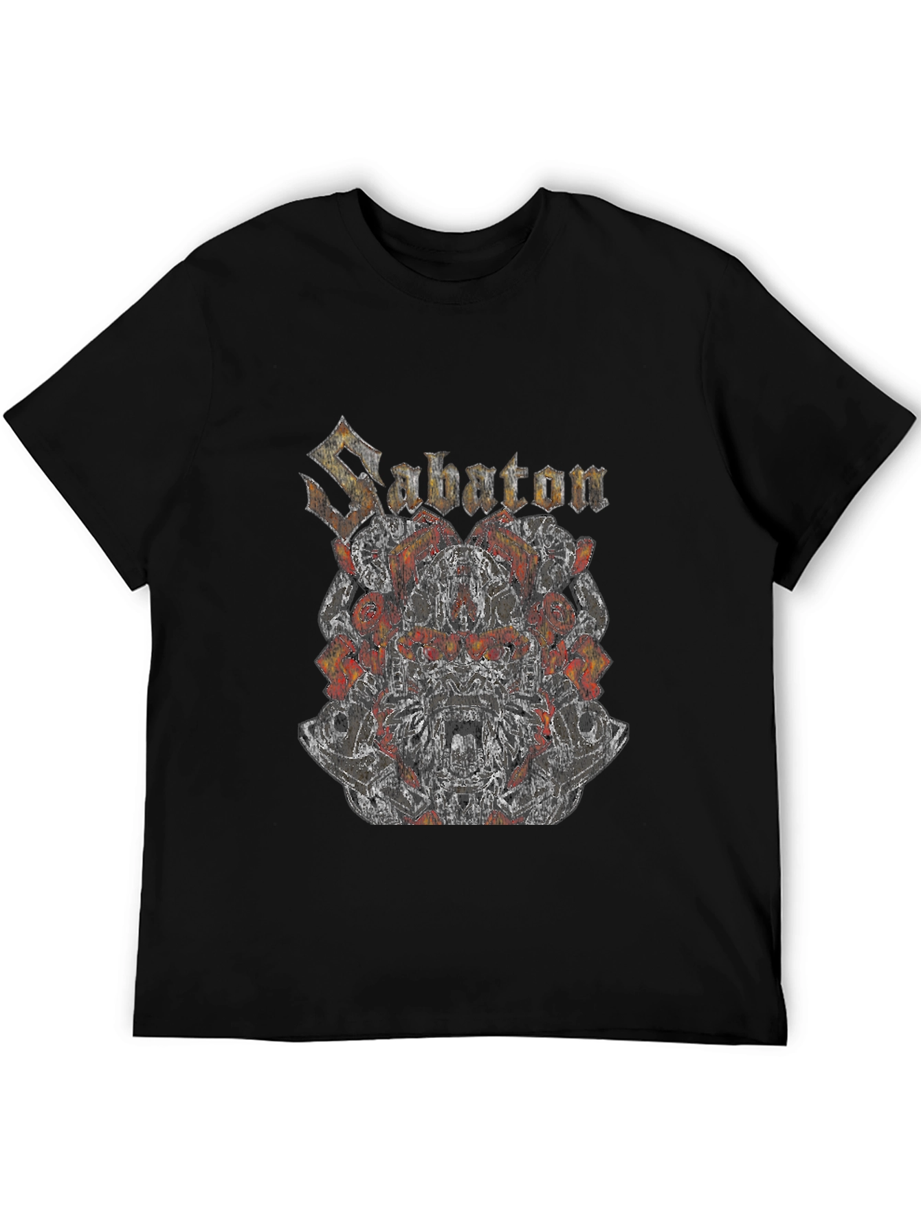 Sabaton Band Graphic Print Black T-Shirt