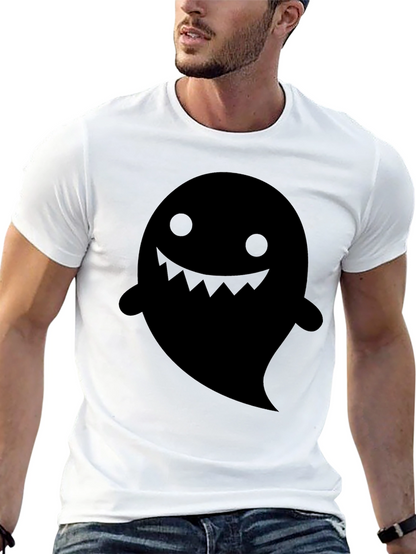 Spooky Ghost Graphic Tee - Black