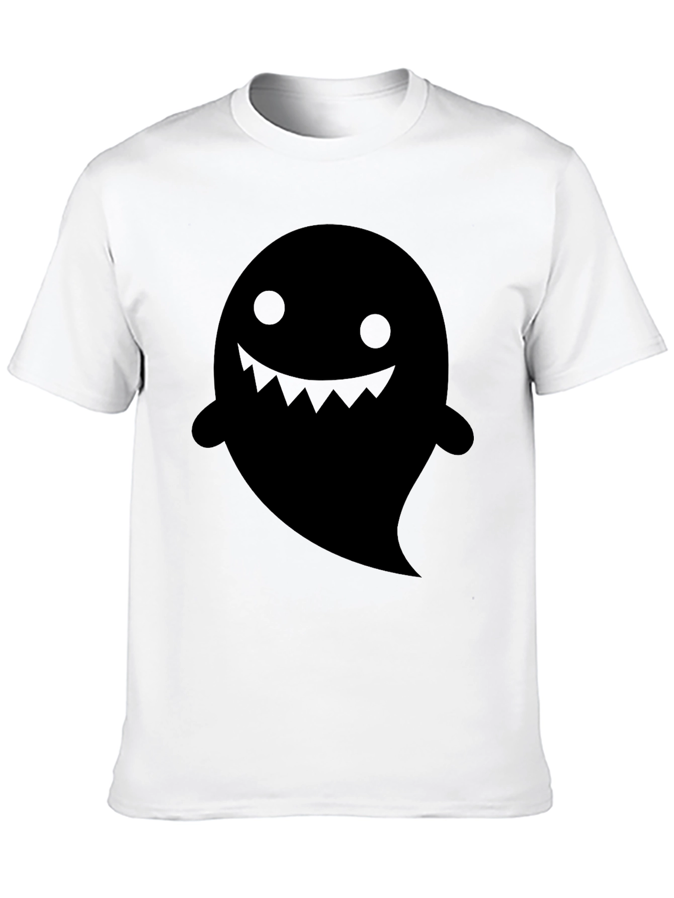 Spooky Ghost Graphic Tee - Black