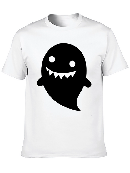 Spooky Ghost Graphic Tee - Black
