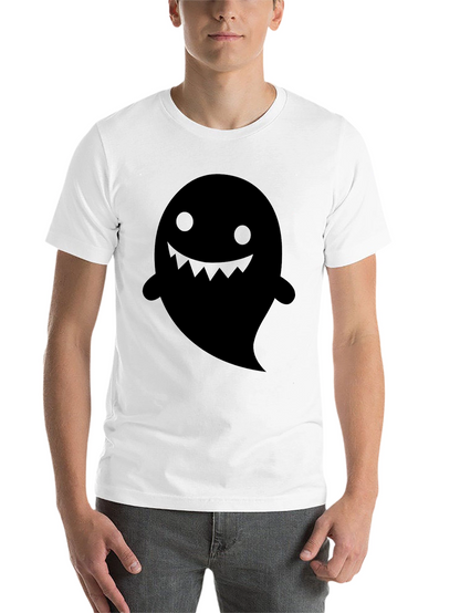 Spooky Ghost Graphic Tee - Black