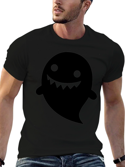 Spooky Ghost Graphic Tee - Black