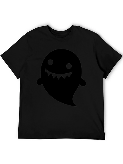 Spooky Ghost Graphic Tee - Black