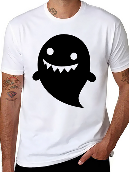 Spooky Ghost Graphic Tee - Black