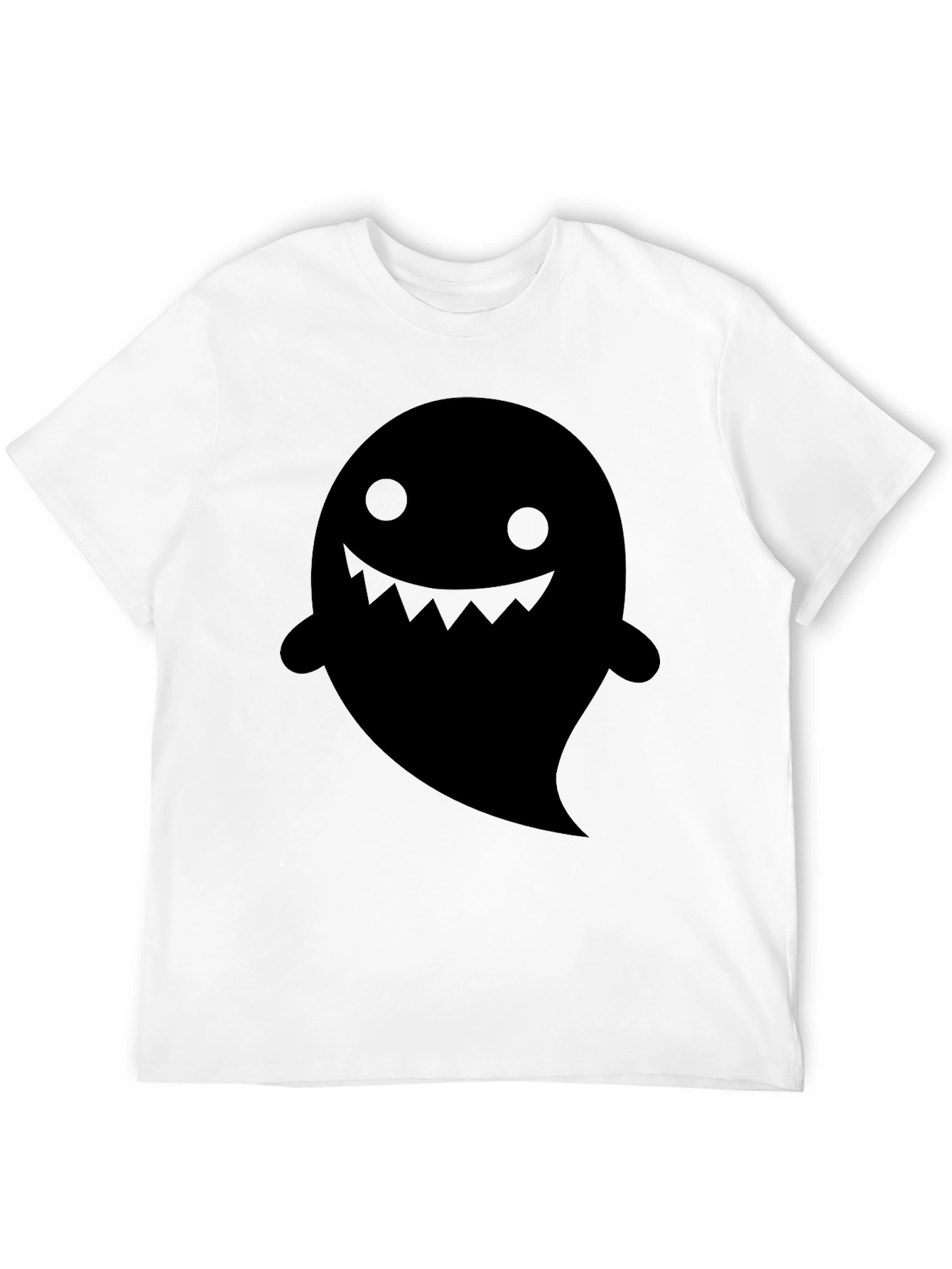 Spooky Ghost Graphic Tee - Black