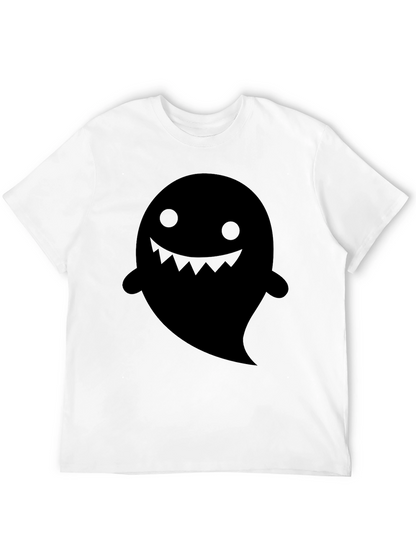 Spooky Ghost Graphic Tee - Black