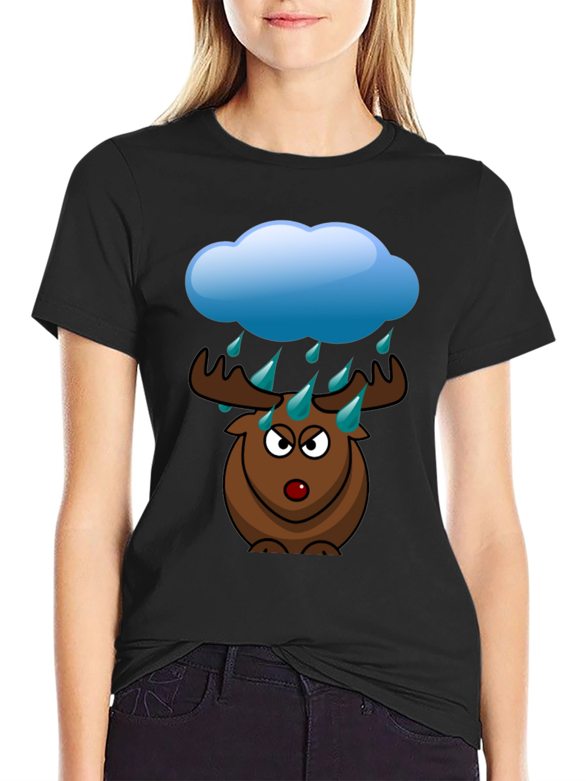 Moose in the Rain Graphic Tee
