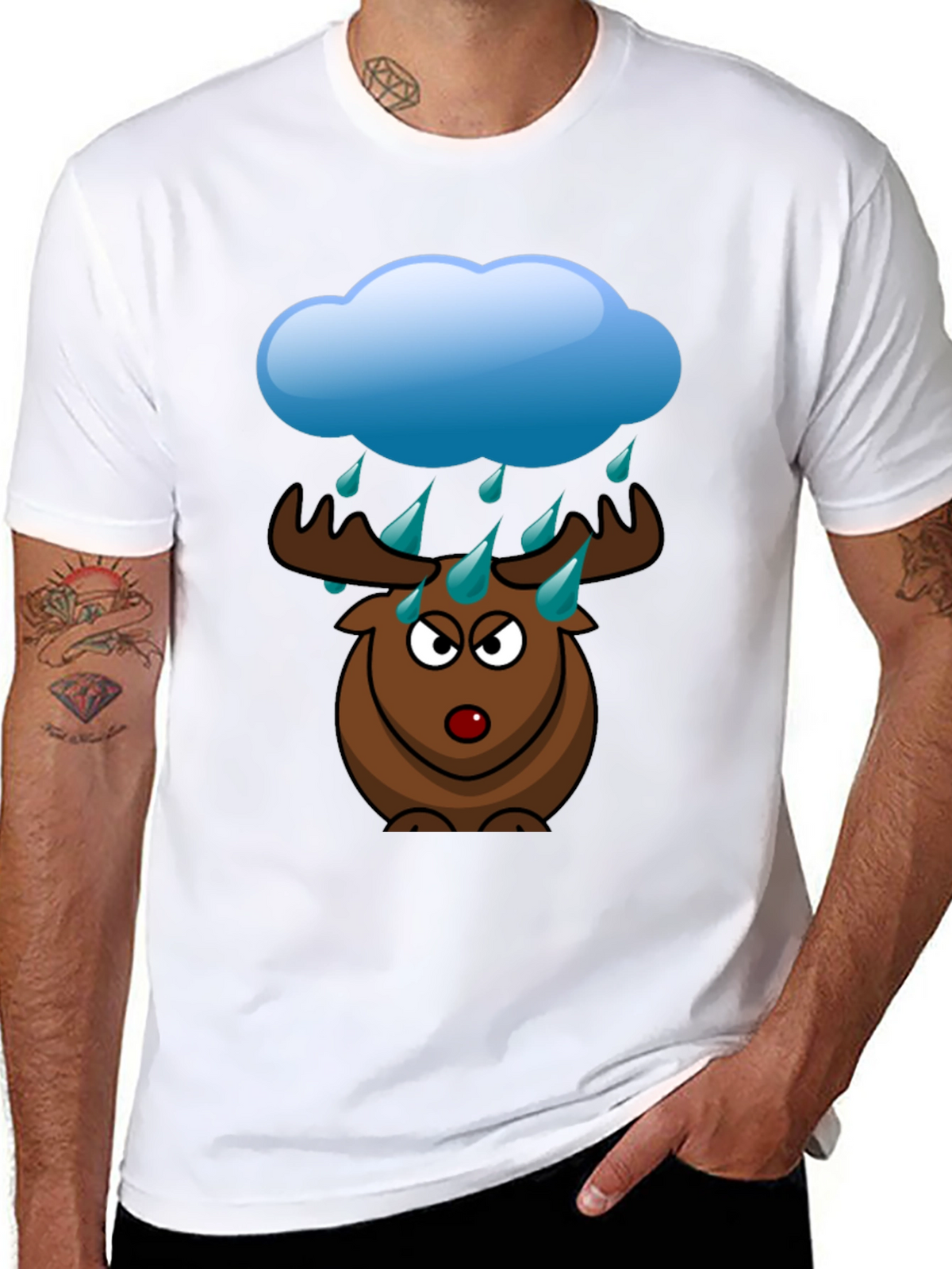 Moose in the Rain Graphic Tee