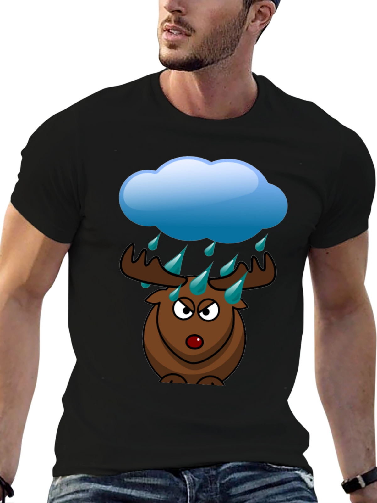 Moose in the Rain Graphic Tee
