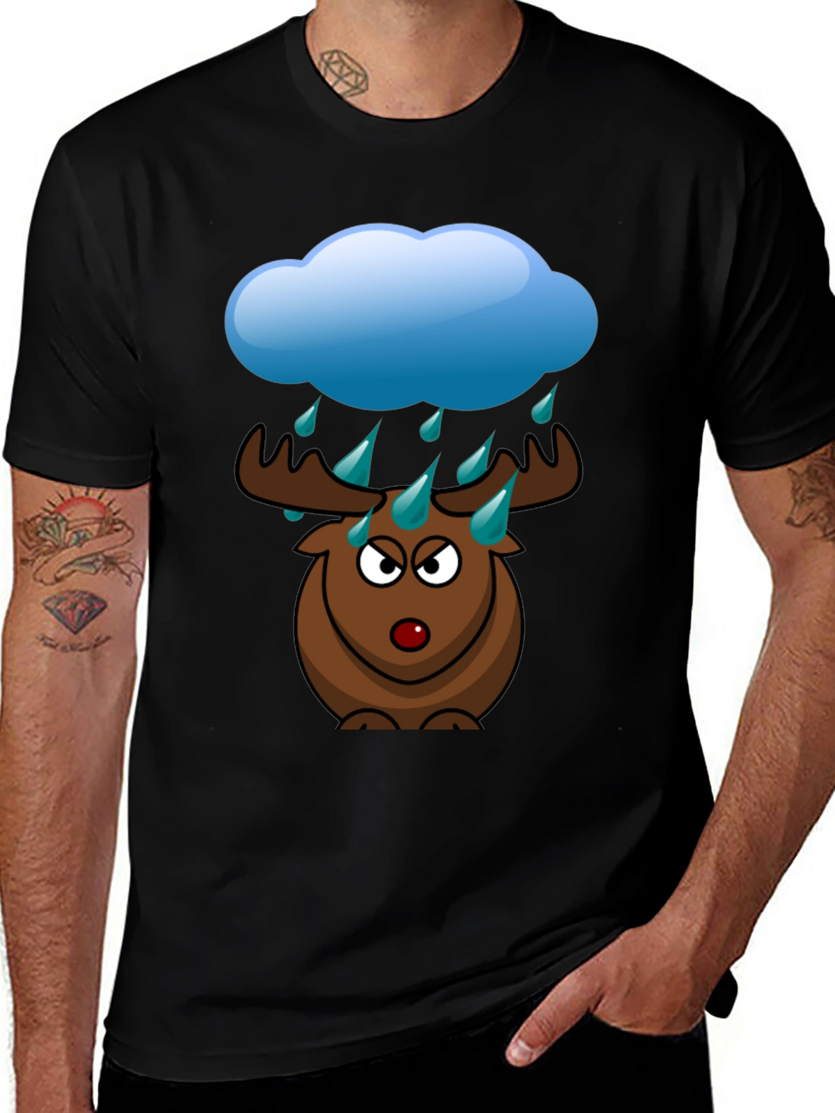 Moose in the Rain Graphic Tee