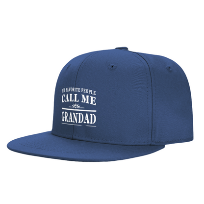 My Favorite People Call Me Grandad Grandpa Blue Snapback Cap