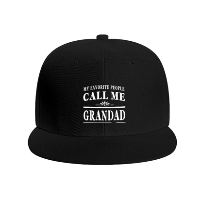 My Favorite People Call Me Grandad Grandpa Blue Snapback Cap