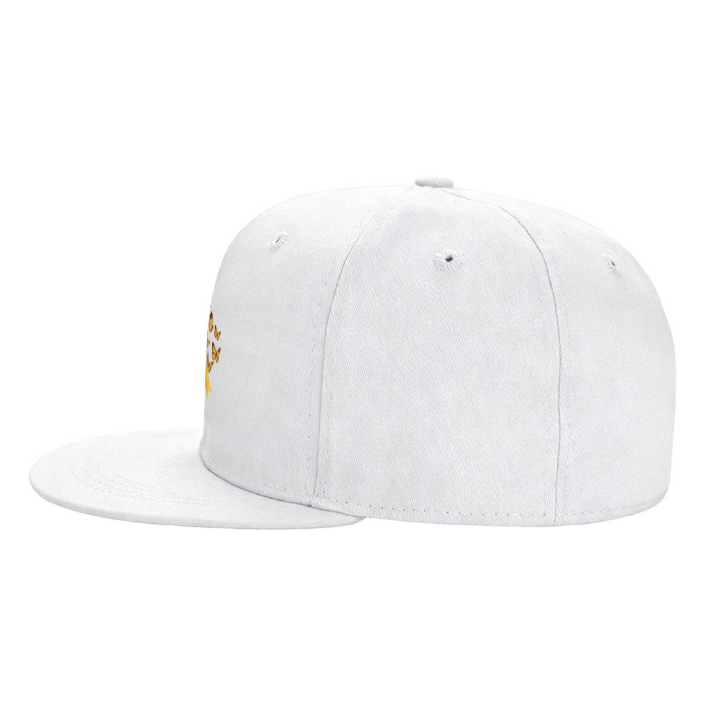 Cute Sunflower & Butterfly White Casual Snapback Sun Hat