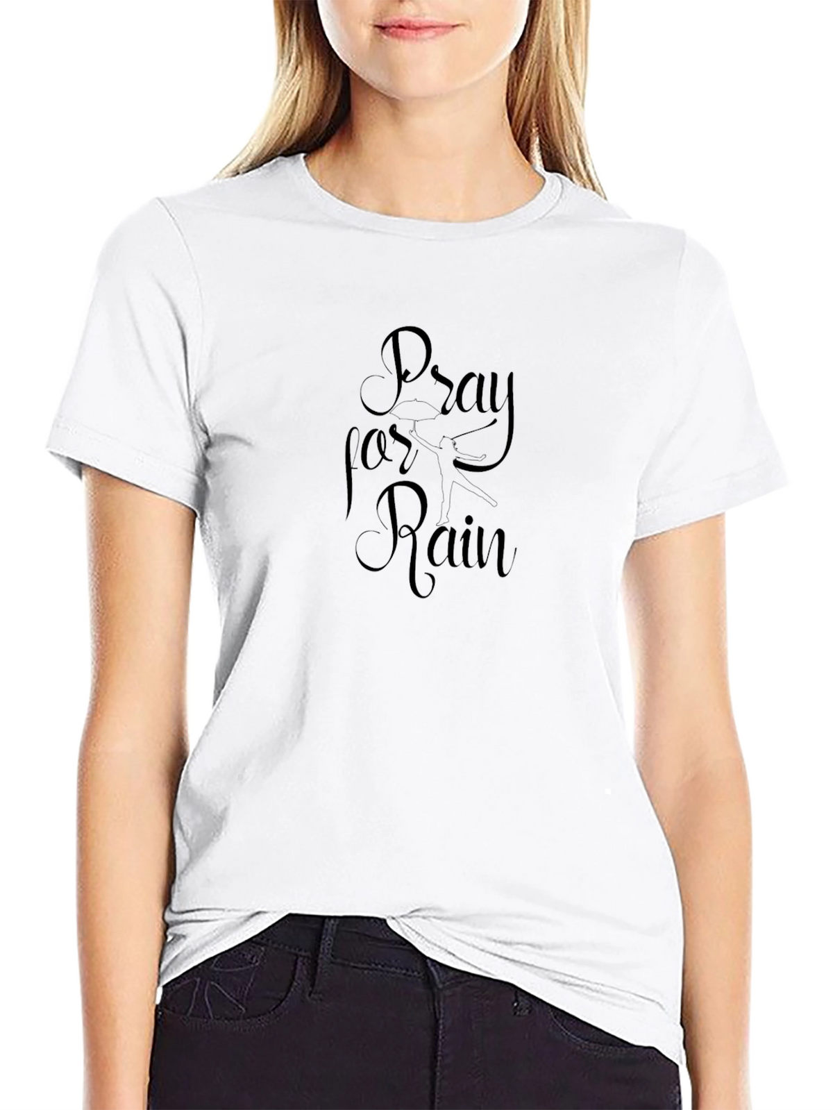 Pray for Rain Black Graphic Tee