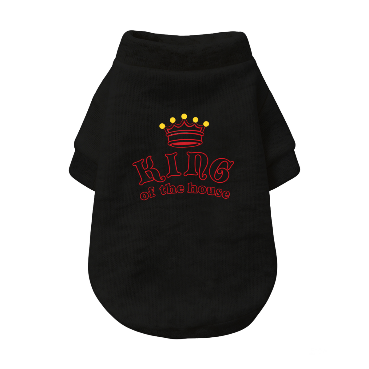 Red Crown King of The House White Pet Pullover Sweater