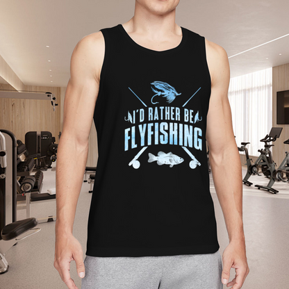 I¡¯d Rather Be Fly Fishing Angler Freshwater Hobby Tank Top
