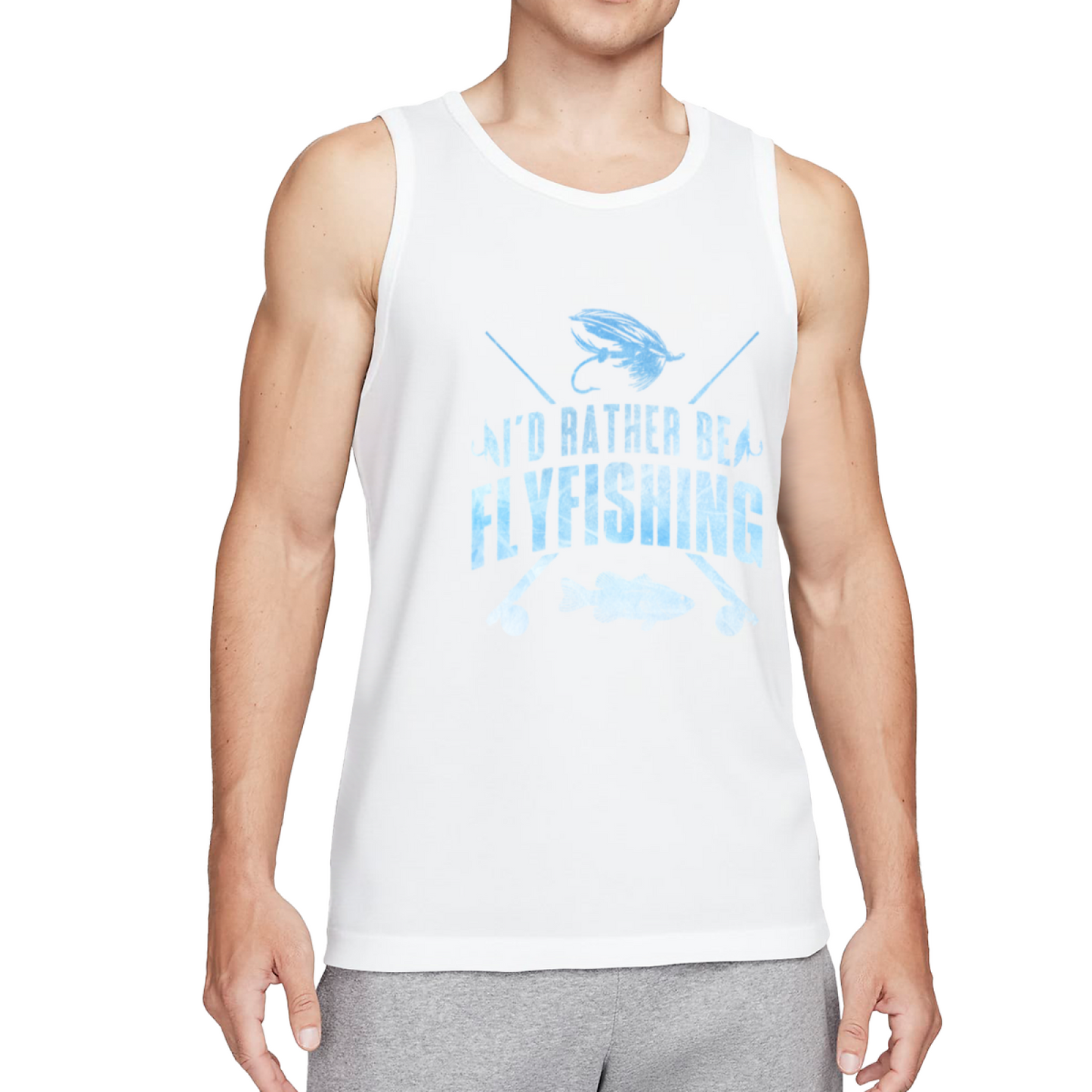 I¡¯d Rather Be Fly Fishing Angler Freshwater Hobby Tank Top