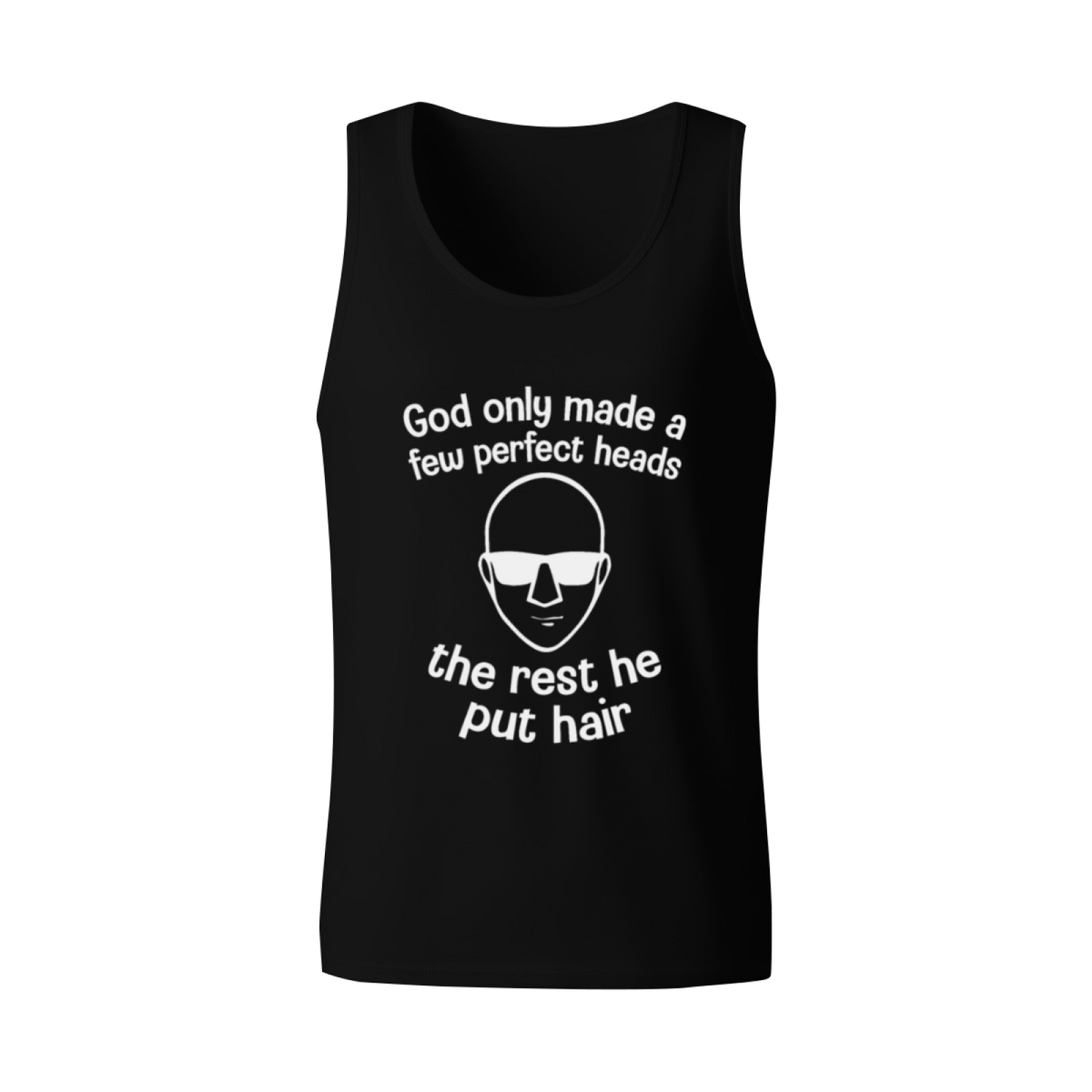 God Made Few Perfect Bald Heads Funny Bald Man Tank Top