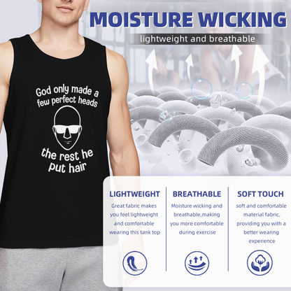 God Made Few Perfect Bald Heads Funny Bald Man Tank Top