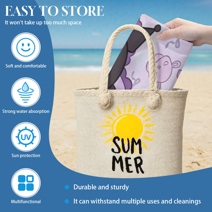 Popular Kuromi Cartoon Beach Towel, Ultra Soft, Comfortable and High Water Absorption, Perfect for Beach Days