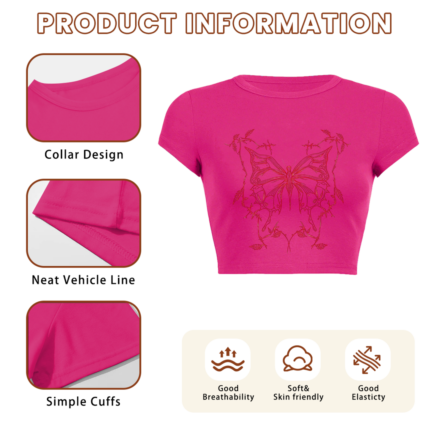 A Little Bit Dramatic Pink Strawberry Coquette Crop Top