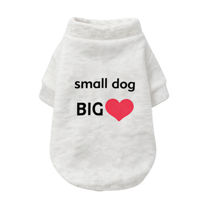 Small Dog Big Heart Sweet White Pet Warm Cardigan Sweater