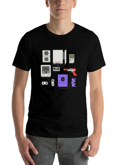 Retro Gamer T-Shirt - Pixel Console Design