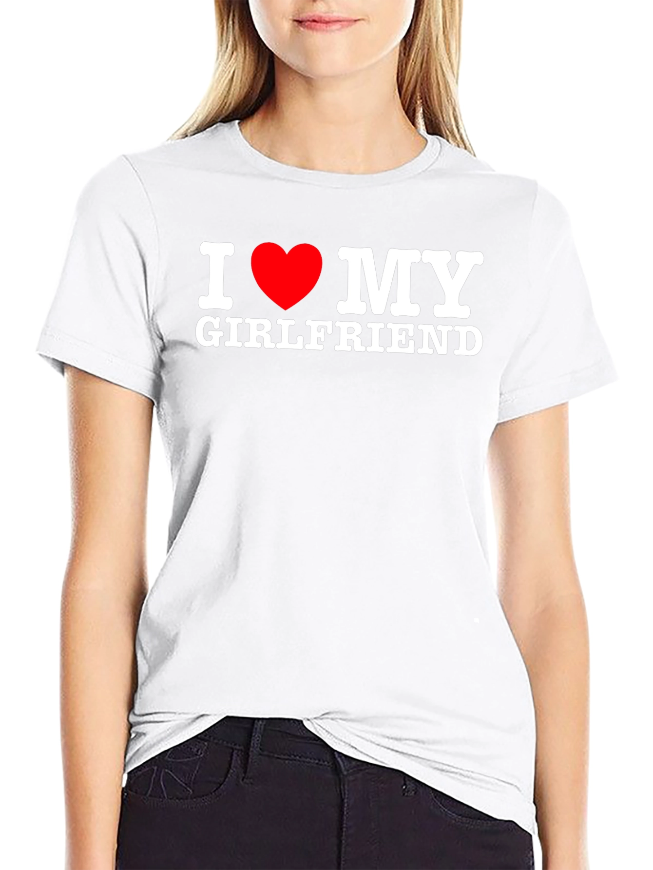 I Heart My Girlfriend T-Shirt - Black